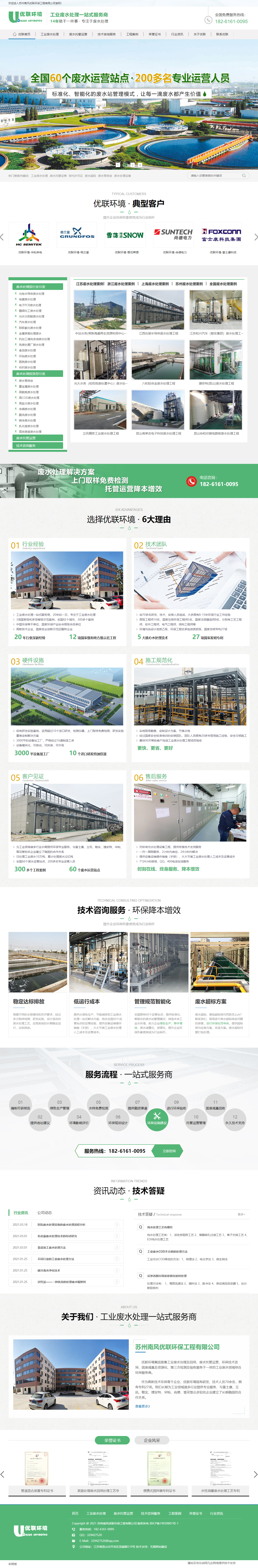 蘇州南風(fēng)優(yōu)聯(lián)環(huán)保工程有限公司工業(yè)廢水處理營銷型網(wǎng)站開發(fā)定制建設(shè)制作案例 PC端預(yù)覽圖
