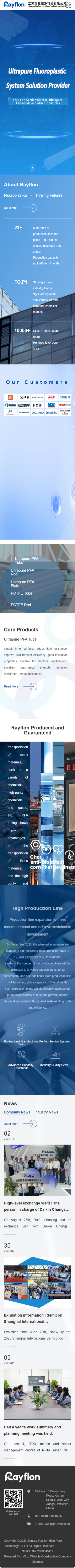 江蘇瑞氟超凈科技有限公司可溶性氟塑料制品自適應(yīng)英文網(wǎng)站建設(shè)制作案例 手機(jī)端預(yù)覽圖