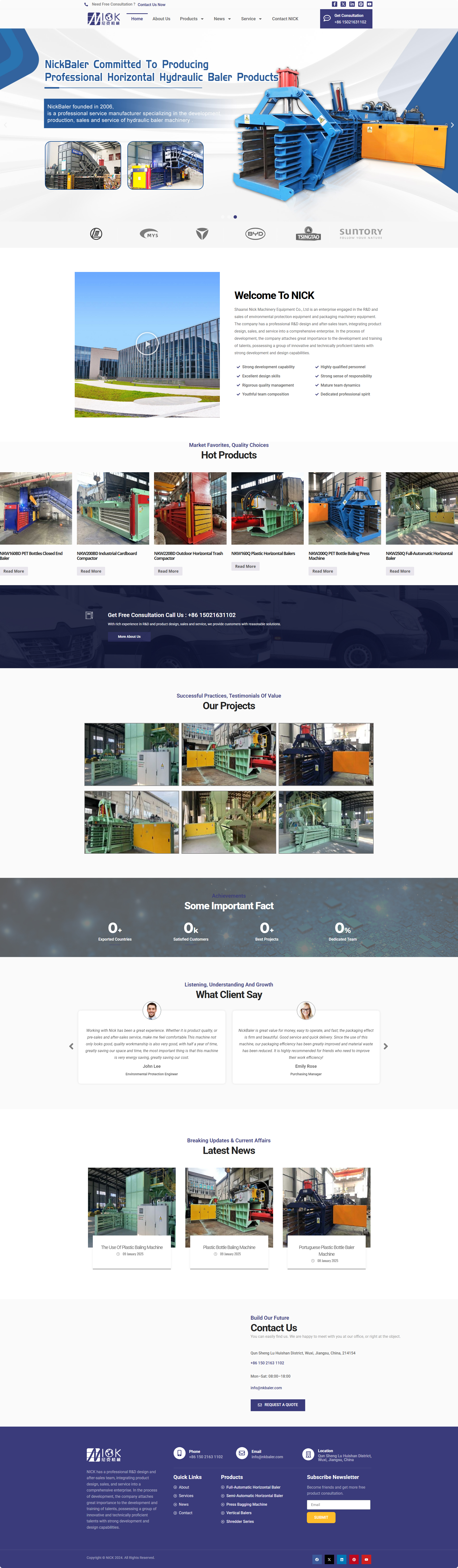 陜西霓科機(jī)械設(shè)備有限公司包裝機(jī)械設(shè)備外貿(mào)英文網(wǎng)站制作建設(shè)案例 PC端預(yù)覽圖