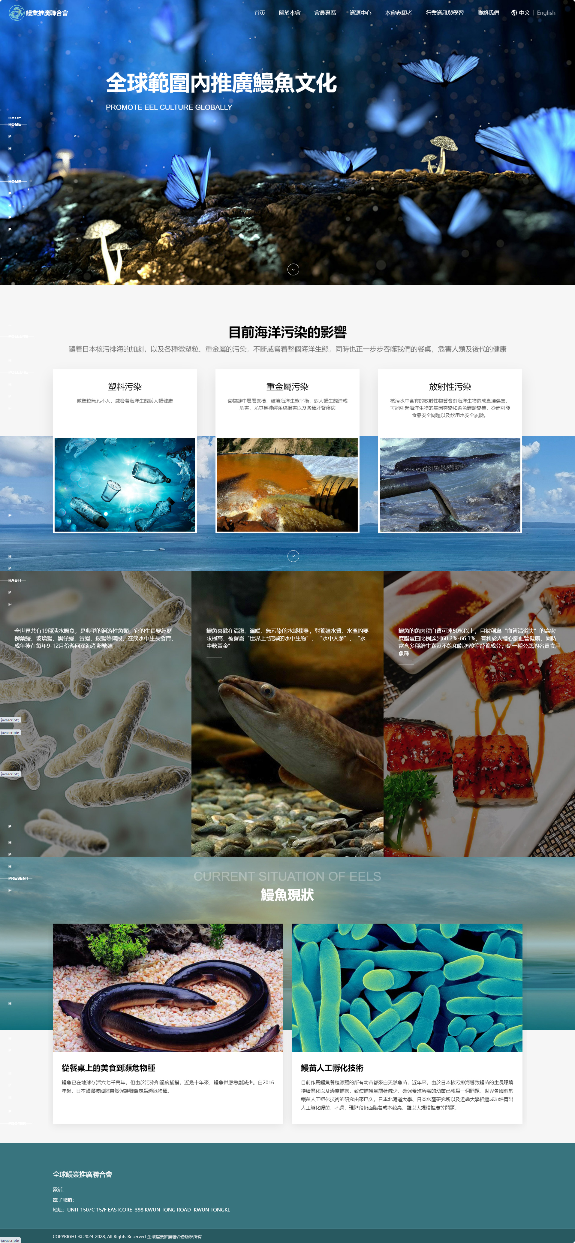 全球鰻業(yè)推廣聯(lián)合會香港企業(yè)官網(wǎng)開發(fā)建設(shè)制作案例 PC端預覽圖